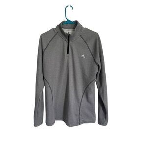 Adidas Mens Gray 1/4 Zip Long Sleeve Golf Textured Pullover Sweatshirt Size XL